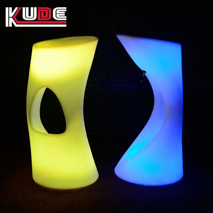 Wholesale led furniture colors change bar furniture bar table seat high chair bar stool for party nightclub hotel