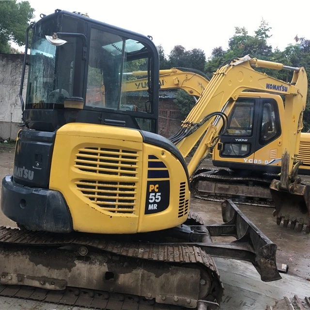 Used Mini Excavator Komatsu PC 55 Small Digger With Rubber Track on sale