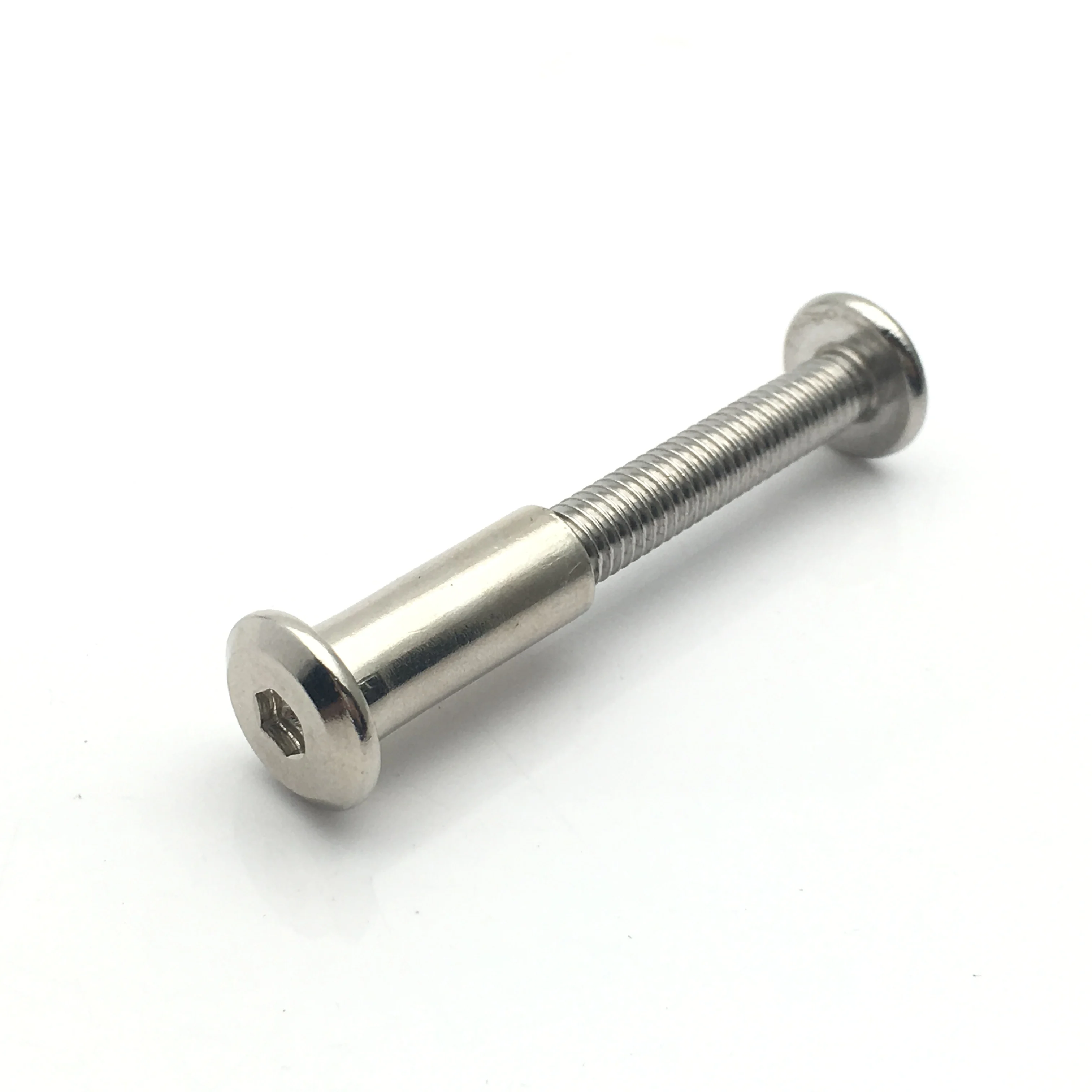 Stainless steel 304 countersunk flat head hex socket furniture screw sleeve barrel nut