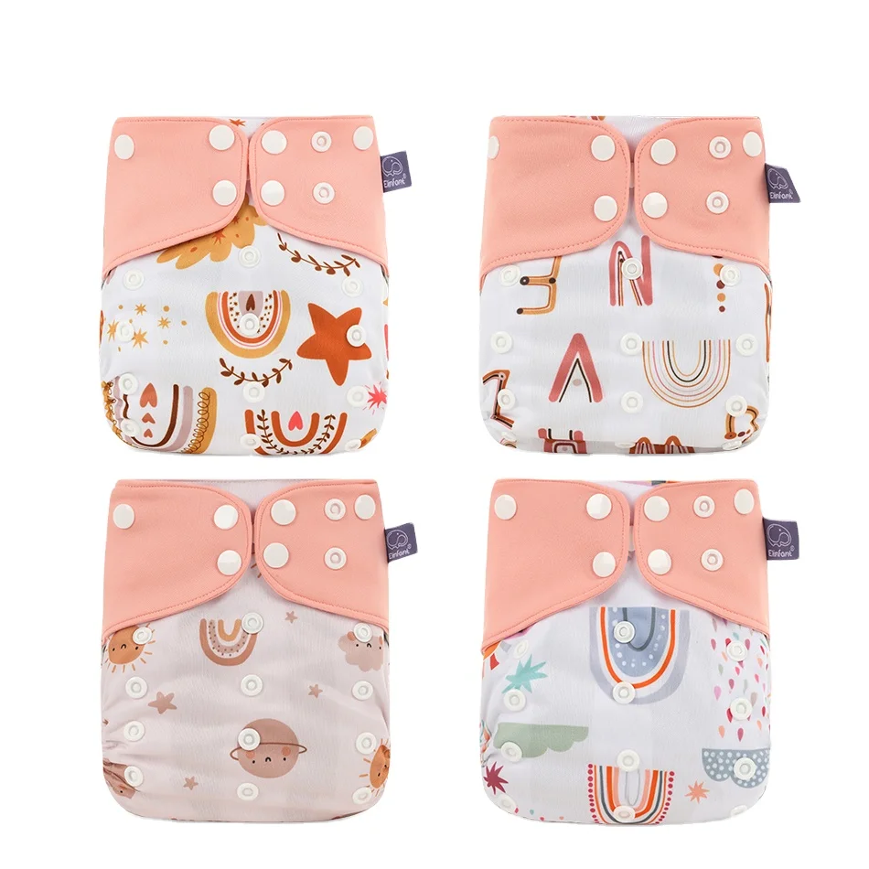 CE Supplier 4 Pcs Set   Waterproof Pul Reusable AWJ Cloth Diaper Nappies  Pampers Baby Cloth  Diapers