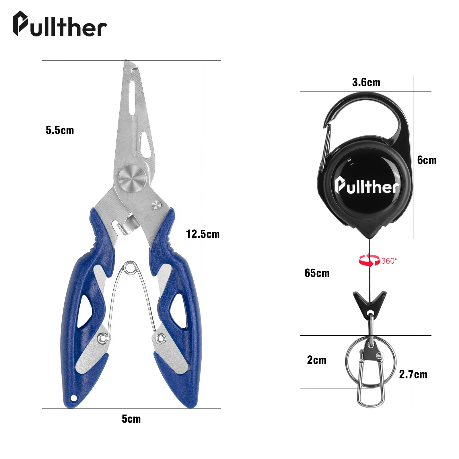 Pullther stainless steel multifunctional fishing pliers, saltwater fishing accessories, strong fishing pliers