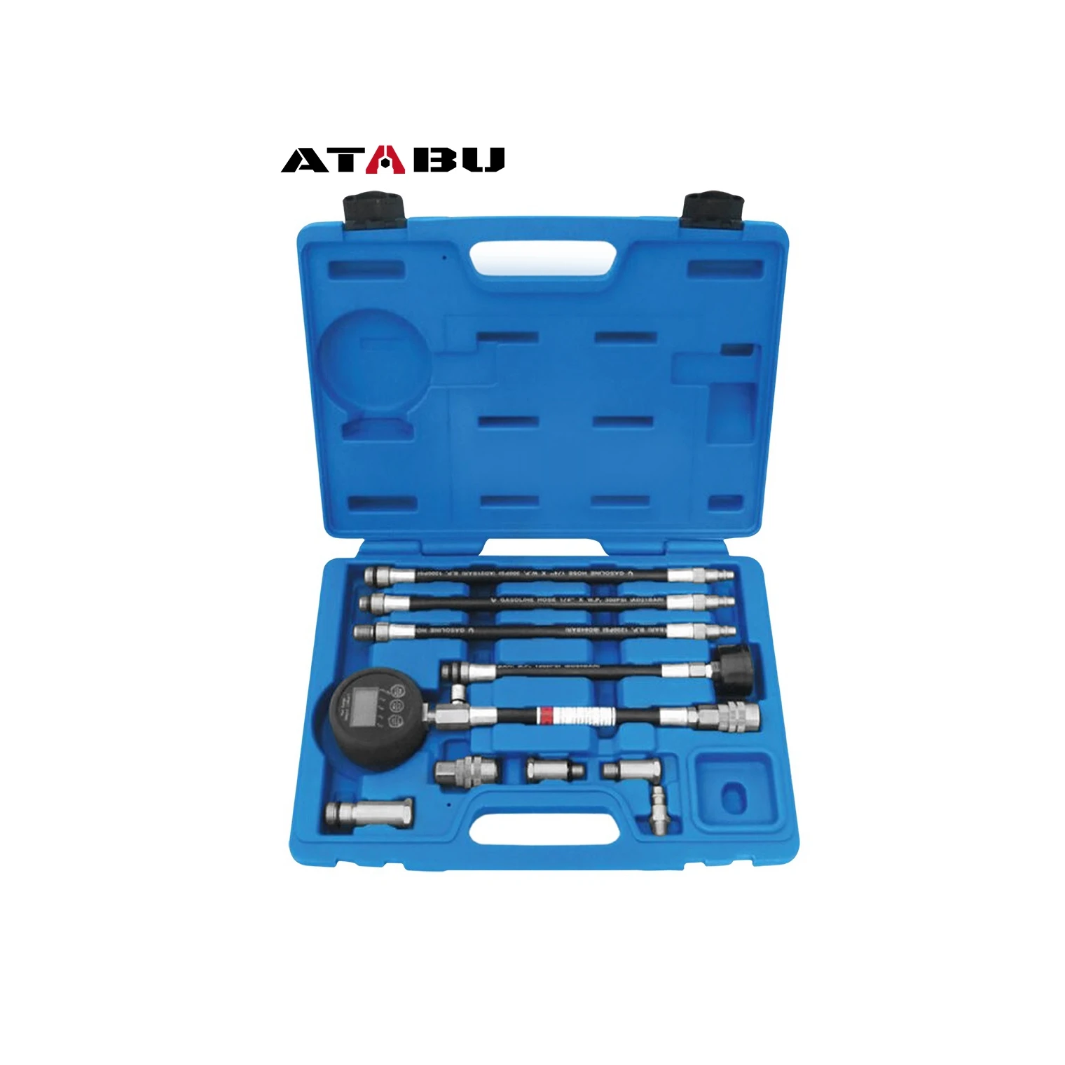 High Quality 9PCS Steel Digital Compression Tester Meter Tool Kit for Auto Repair Engine