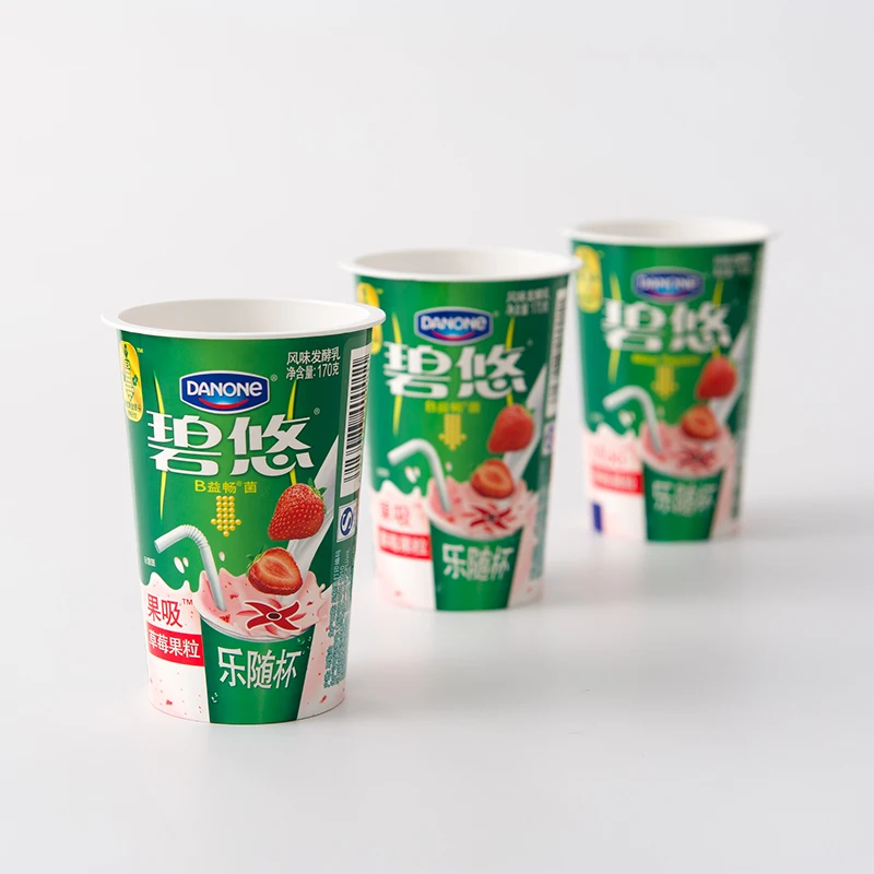 CHN Hot New 180ml thermoforming yaourt jelly ice cream cup frozen yogurt drinking pp plastic cup with aluminum foil lid