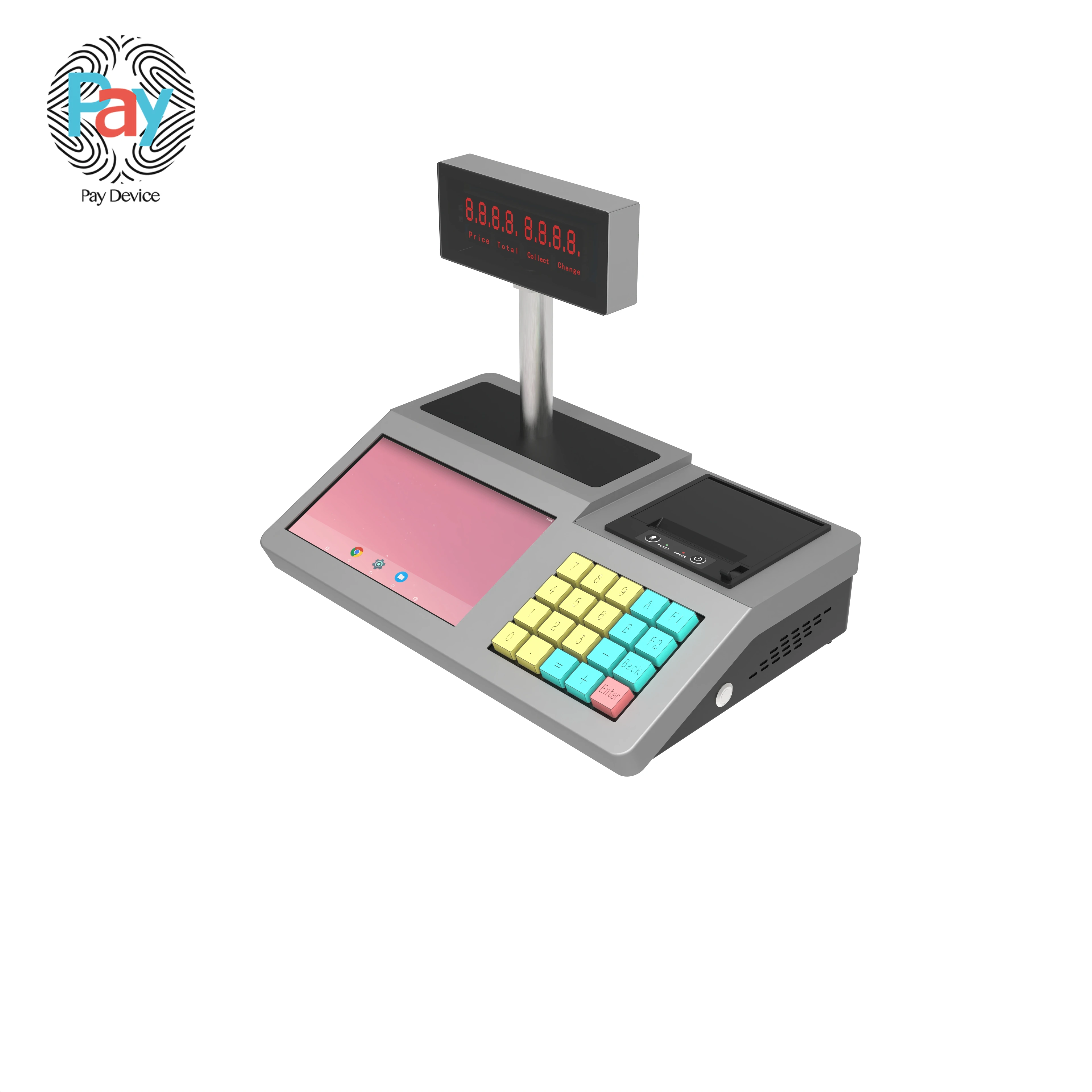 Senraise Customizable Metal Keyboard POS All-in-One Machine for Restaurant Use