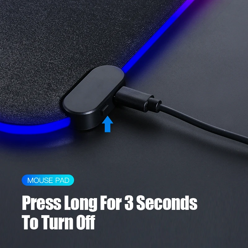 ILLUMINATED Wrist Mouse Pad Gaming Mouse Mat with Backlit RGB Computer Mousepad JARONX