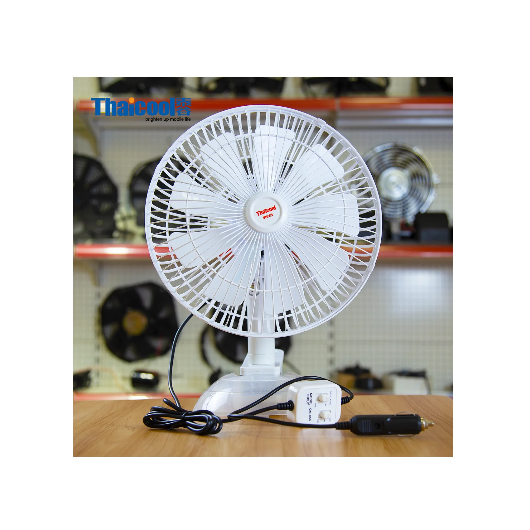 Универсальный портативный кулер DC12V/24V 11 дюймов автомобильный вентилятор с сильным ветром двойной двигатель