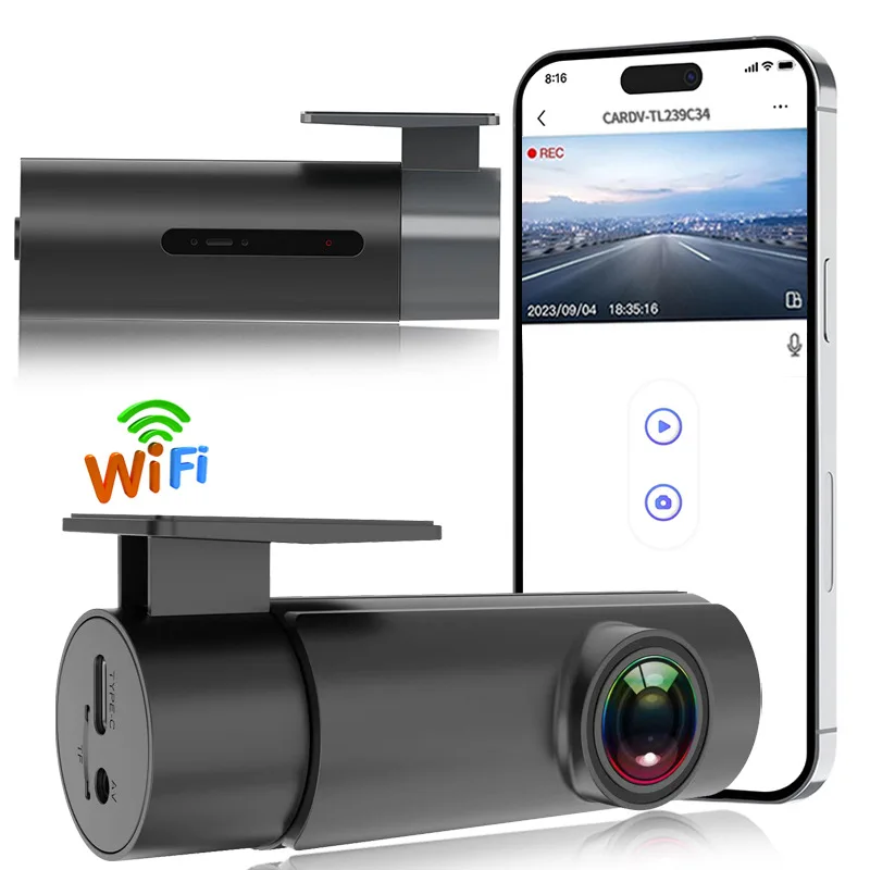 Видеорегистратор Hесида 24 часа 1080P 120 градусов Wi-Fi