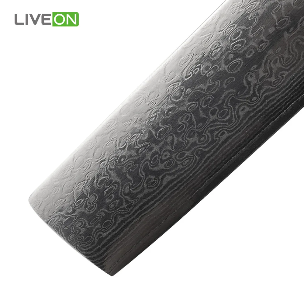 Professional 67 layers Damascus Kitchen Nakiri Knife with Pakka Wood Handle