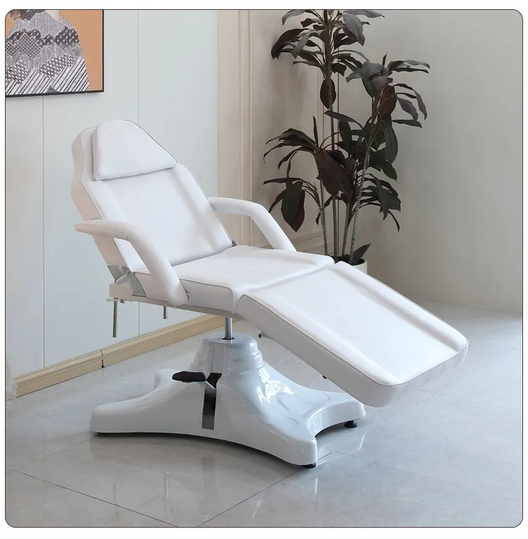 Commercial Salon Furniture Hydraulic Tattoo Black Beauty Bed 3 Section Facial Chair 360 Degree Rotary Massage Table Wholesale