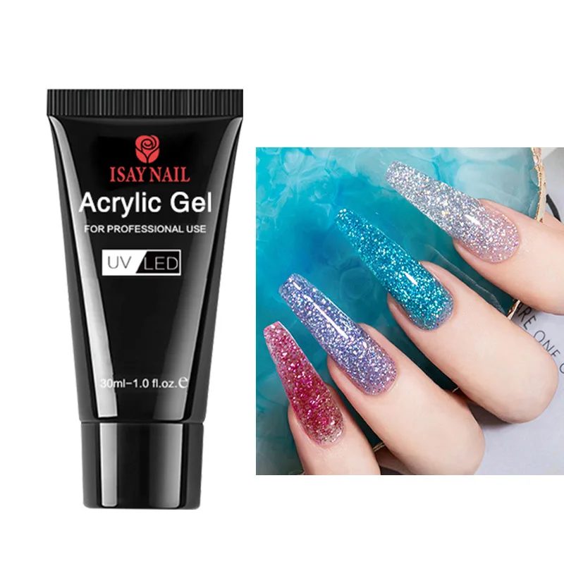 Manufacturer In Stock Easy Soak Off Acrylic Gel Nail Extensions Solid Nail Tip Gel Acrylic Nails