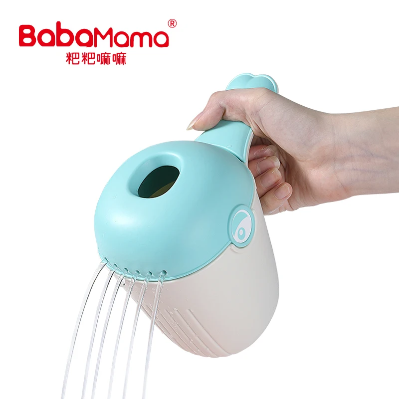 Baby Bath Waterfall Rinser Lovely Smile Animal Bear Kids Washing Hair Shower Spoon Water Cup Baby Shampoo Cup