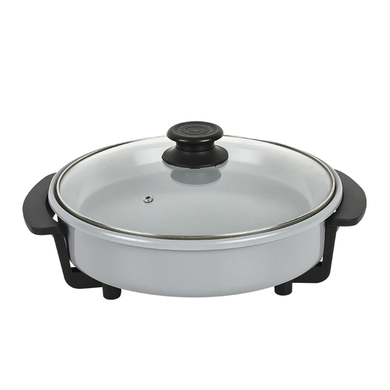 36*7CM aluminum multi-functional smokeless ceramic non stick coating cooker electric frying pizza pan