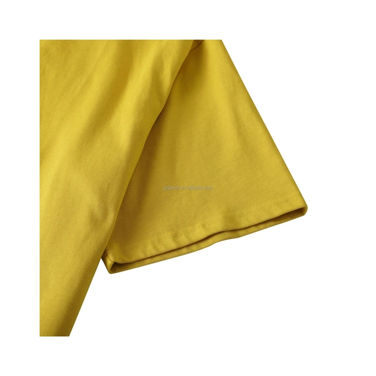 High Quality New Design Fashion Casual Style Customized Men Yellow T Shirt