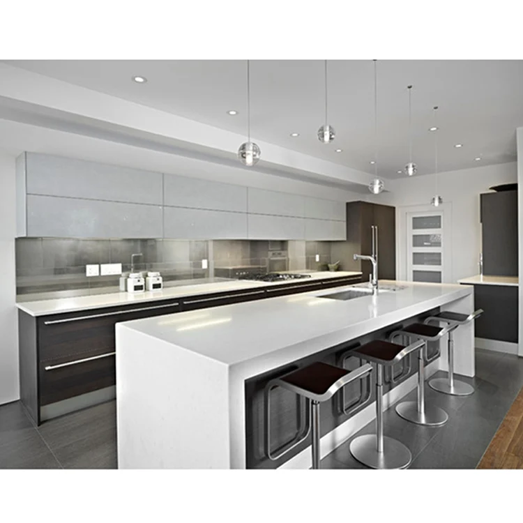 Latest kitchen design simple design pvc mdf cabinet kitchen hair salon wall cabinets