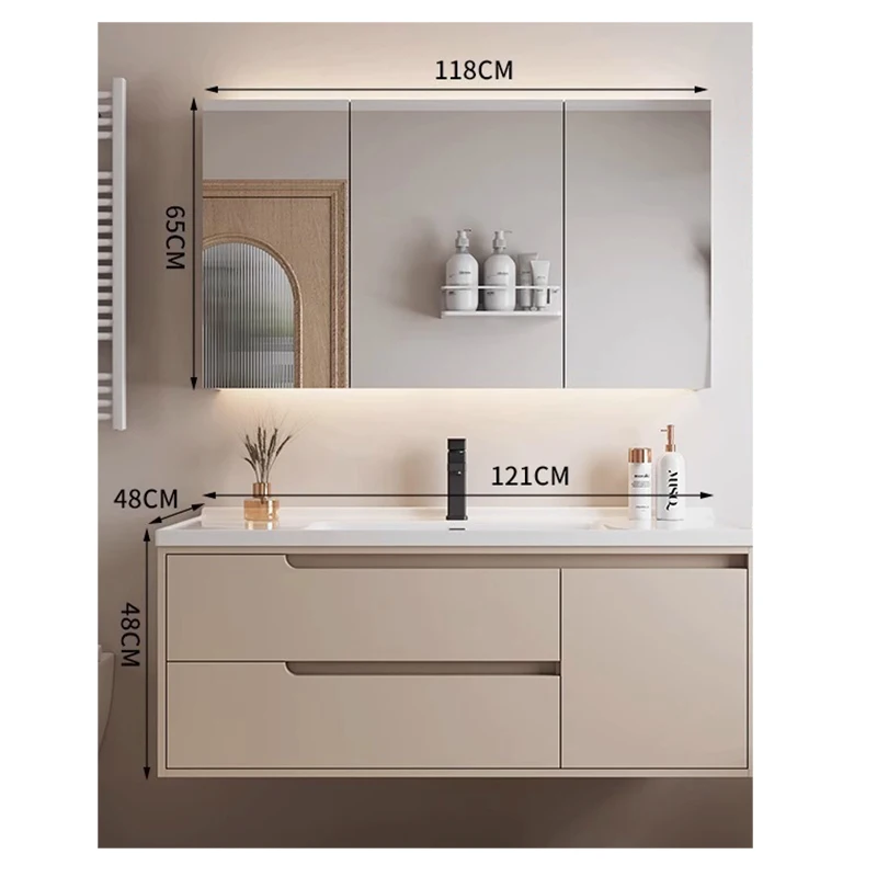 High Performance High Quality Low Price Bathroom Cabinet With Mirror Basin