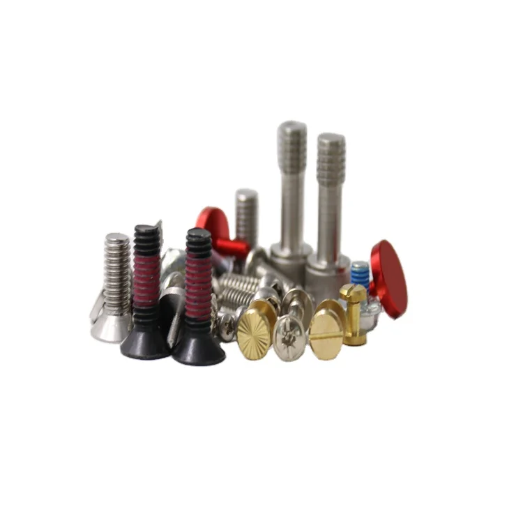 Customized Stainless steel brass screw carbon steel Nylon patch CD pattern Security O ring sealing  Chicago Captive panel screw