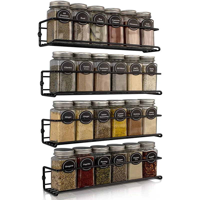 magnetic spice rack refrigerator no punching spice rack wall-mounted metal storage spice rack