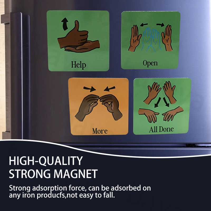 Custom 2-3MM Durable Rigid Unbreakable High Ouality Kids Educational Game Sight Words Refrigerator Magnet Flash CardsPrinting