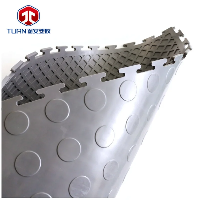 PVC interlocking floor mat 100% raw material floor tile heavy duty warehouse tile slab floor