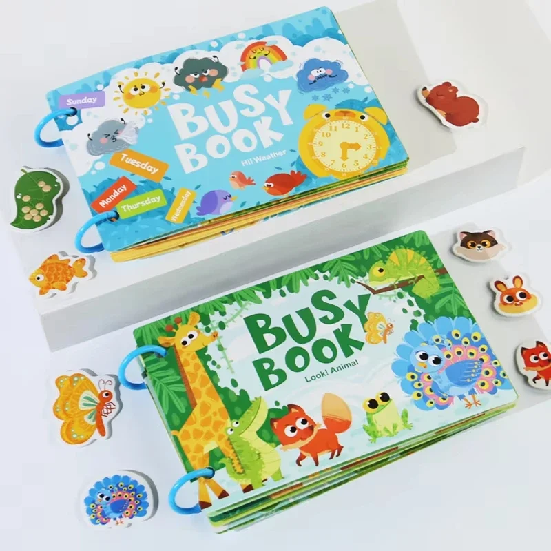 Best-selling Felt Sensory Paper Busy Book Montessori Learning Animal Farm Educational Activity Matching puzzle Games For Kids CE