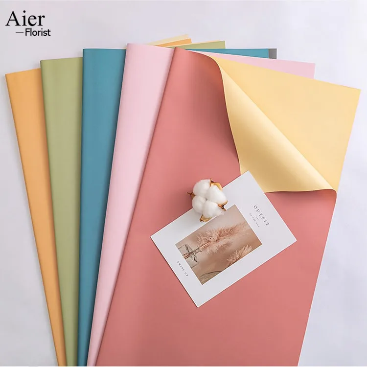 Wholesale Waterproof Double Colors Wrapping Flower Wrapping Paper Korea Floral Wrapping Paper