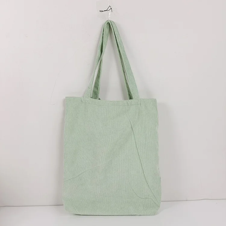 customized wholesale Easy to carry foldable canvas tote corduroy canvas large storage bag