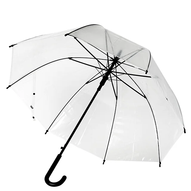 23'8ribs waterproof transparent plastic folding umbrella