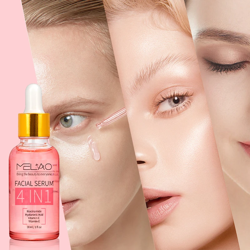 MELAO Anti Wrinkle Brightening Face Serum Skin Repair NIACINAMIDE VITAMIN C E Hyaluronic Acid 4 In 1 Skin Care Serum