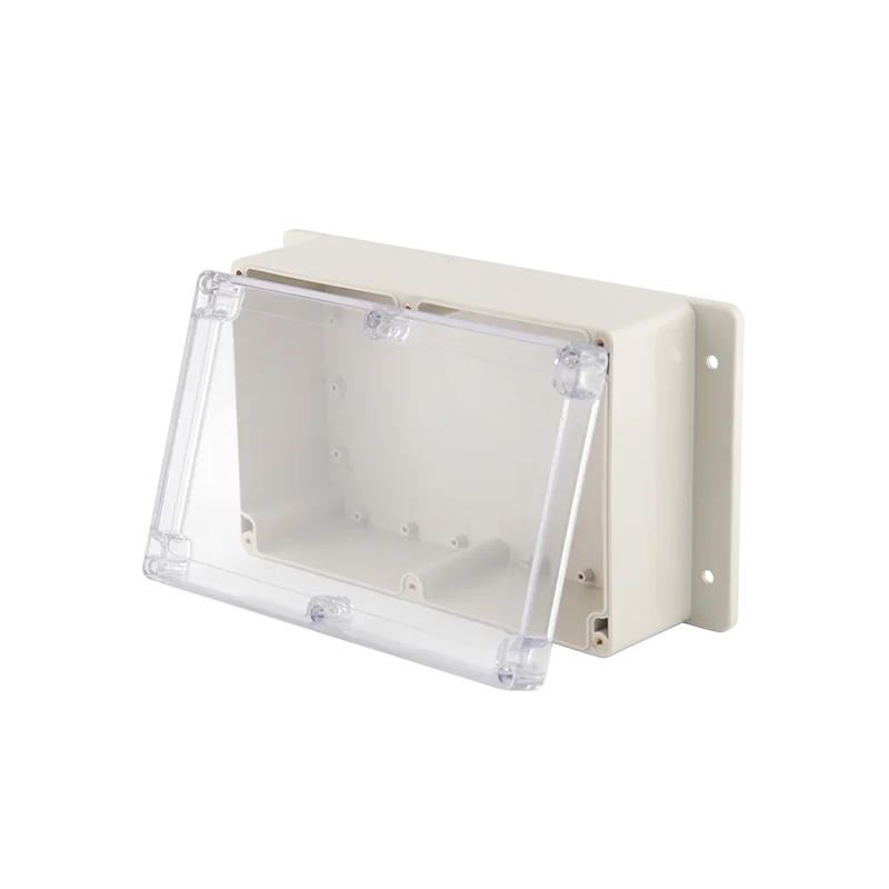 IP67 ip65 ABS plastic waterproof box PCB control cable enclosure with PC transparent cover 87 x 150 x 230MM