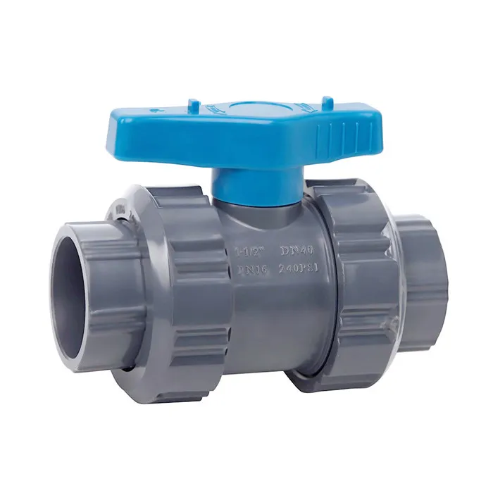 big discount ATA brand water world plastic UPVC double true union  2 way ball valve