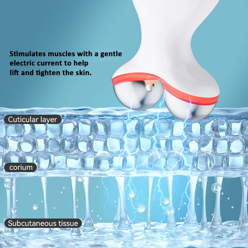 Anti-aging Wrinkle Remove 7 Color Light Face Massage Roller Firm Skin Care Neck Massager Facial 3D Lifting Machine