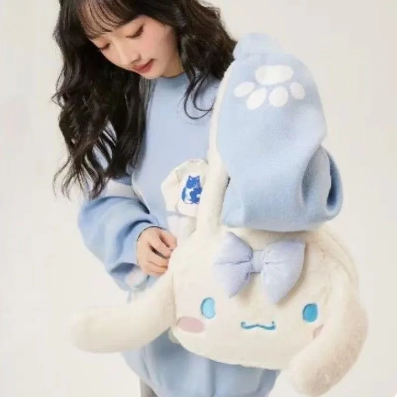 Wholesale Japanese New KT Cat Cinnamon Cartoon Large Capacity shoulder Bag Melody & Kuromi Stuffed Plush Toys Bag and Backpack