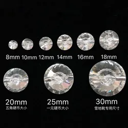 small round glass crystal button for shirt dress decoration 10mm 12mm 14mm tiny decorative rhinestone button for garments