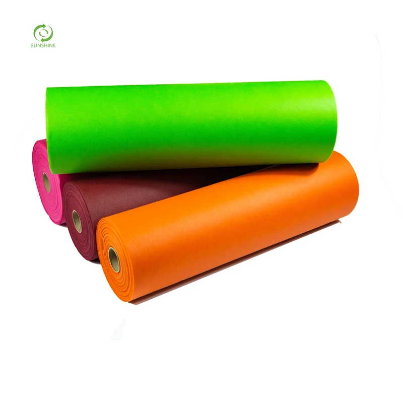 Sunshine TNT 100%PP disposable non woven fabric table cloth cover non woven roll