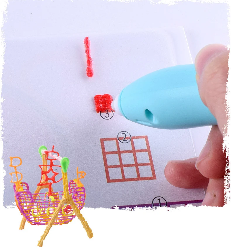 Jumon Children Kids Diy Printing LED Pencils Printer Draw Gel Arts Crafts Toys for Cute Novelty Gift Professional 3D Pen