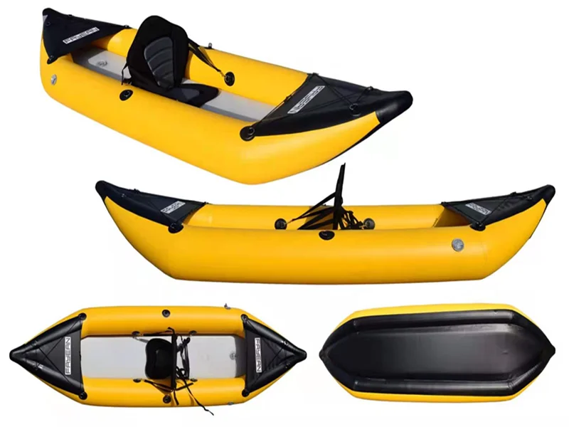 TOPKO Customized PVC Two Person Inflatable Sea Kayak Thickened Hull Hovercraft Inflatable Canoe Rafting Boat Kayak