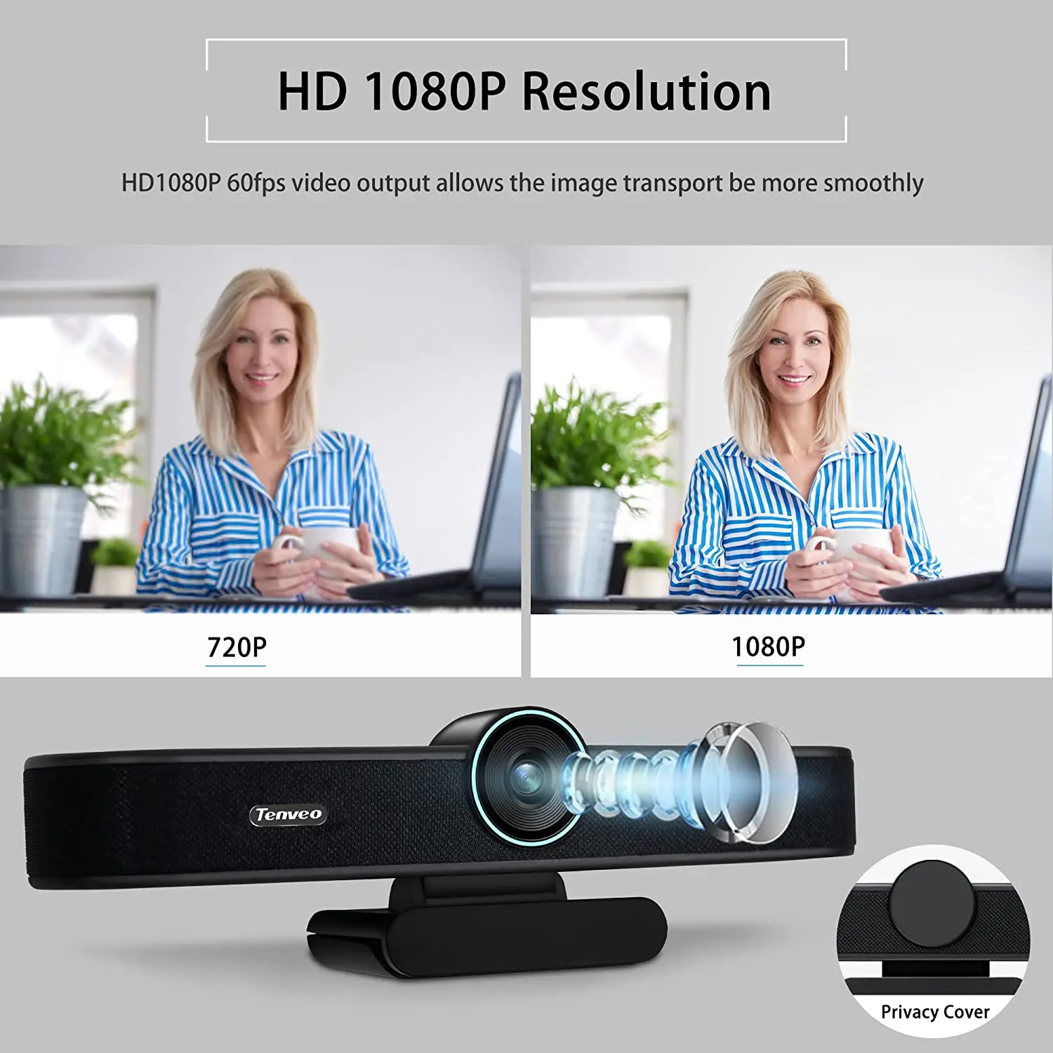 TEVO-VA300A 1080P 60fps 2D & 3D DNR все в одном веб-камера для онлайн-встреч/обучения
