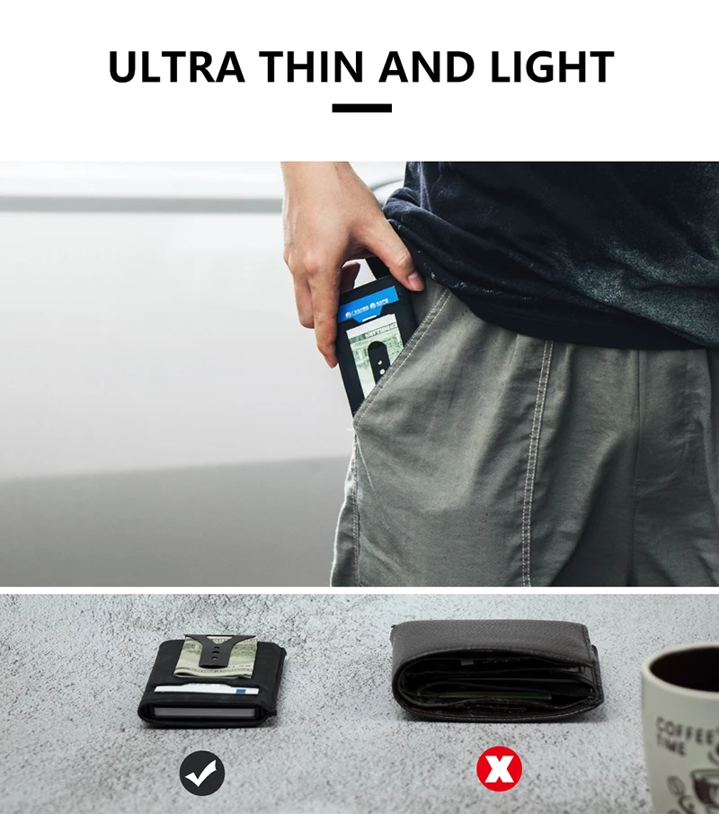 Hot Selling Wholesale Price Tarjetero Automatico Hombre Card Holder Case Pocket RFID Porte Carte Slim Leather Wallet