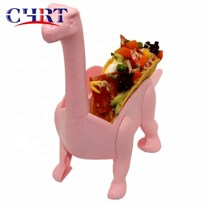 CHRT Mini Dinosaur Taco Stand Hot Sale Brontosaurus Taco Tray Kitchen Plastic Dinosaur Taco Holder Rack For Kids