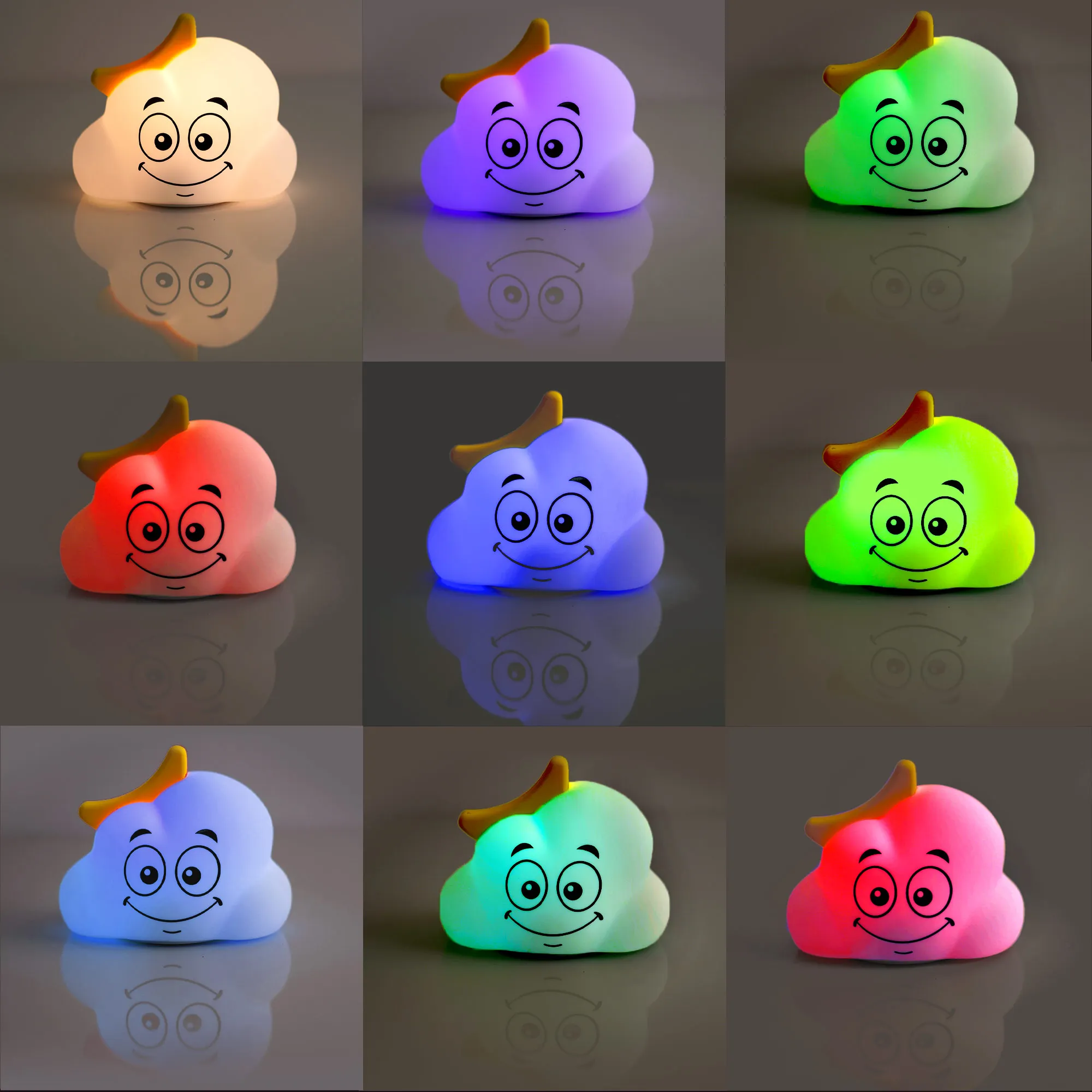 Cloud Buddha Led Cute Cartoon Silicone Panda Lamp Usb Touch Sensor Colorful Light Bedroom Bedside Night Light For Children Kids