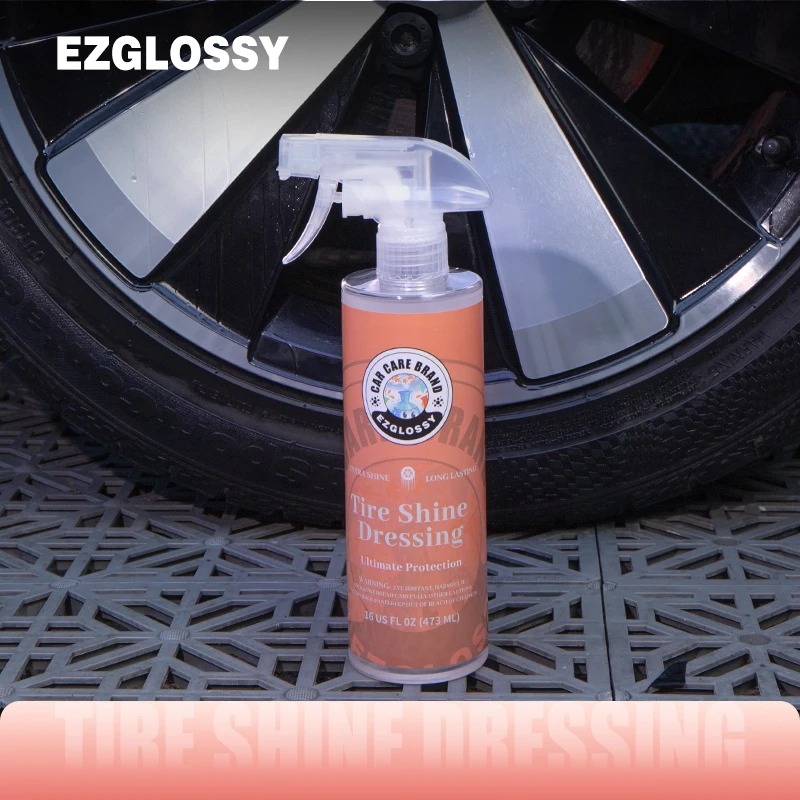 Tire Shine High gloss car tyre black dressing coating gloss tire polish spray car care products