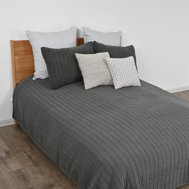 Promotional Black Stripes Colour Bed Sheet Quilt Duvet Bedding Cover Set