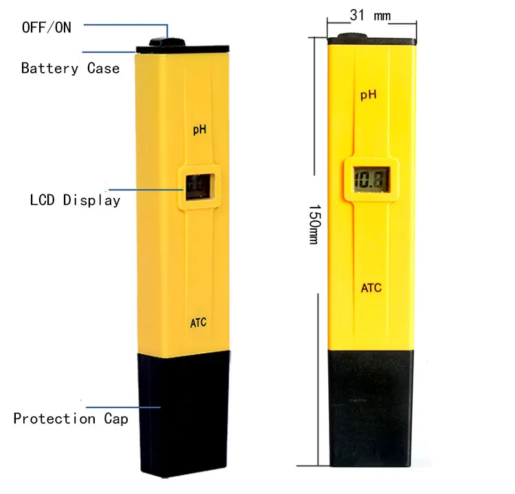 Hot Sale High Quality Water quality Tester Portable PH Meter Tester with ATC