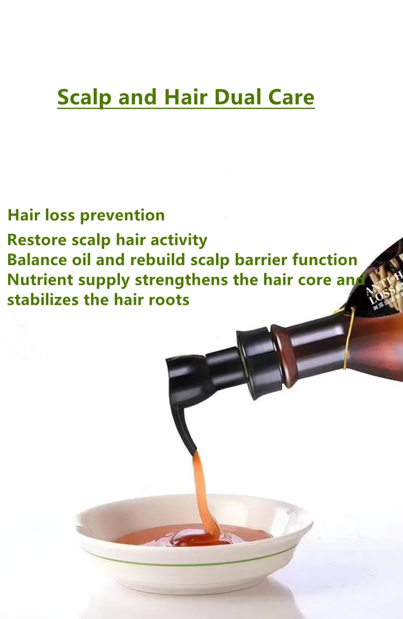 Luxurious high quality anti-dandruff oil control anti hair loss natural herbal shampoo