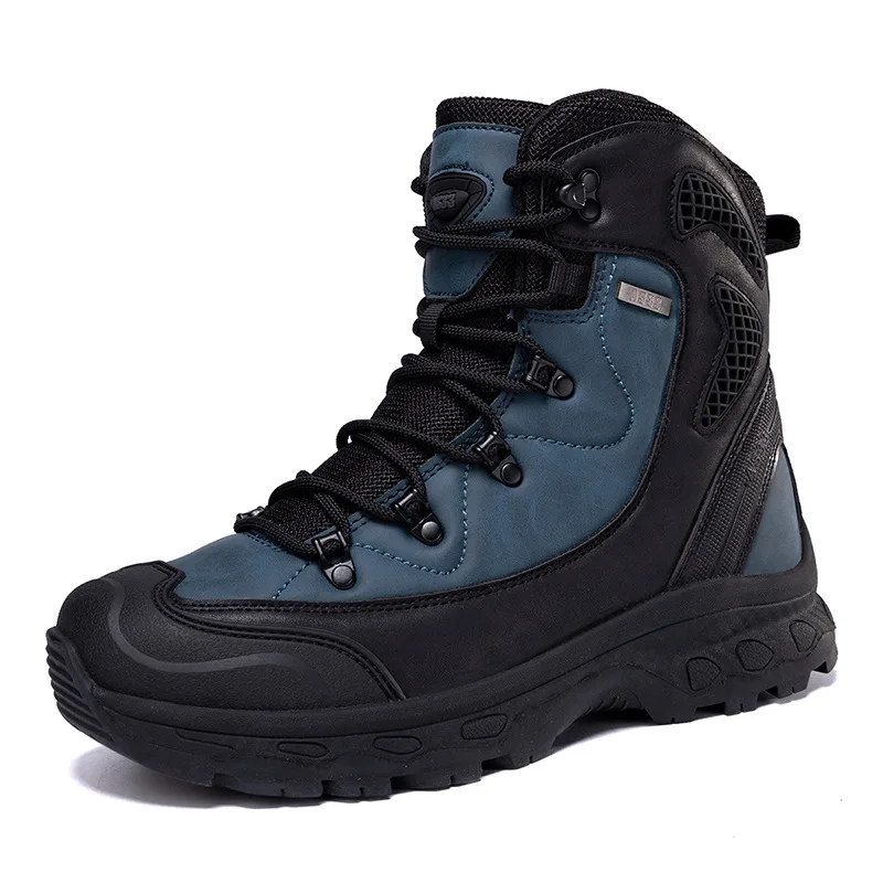 Cowhide Boots with PU Rubber Outsole and Anti-Slippery Hiking Shoes Work Safety Shoes for Outdoor Use for Winter Summer