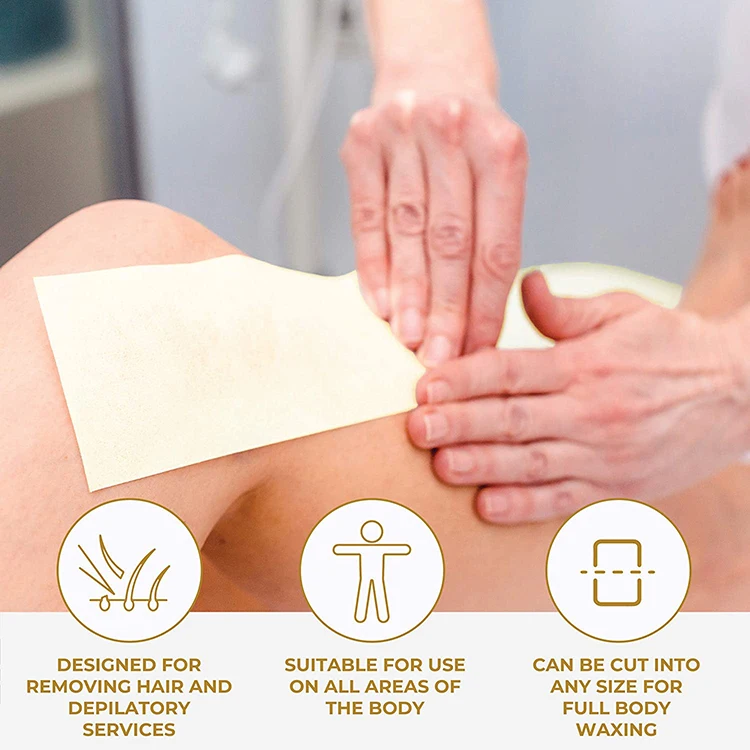 Wholesale custom pellon Strips Hair Removal Depilatory Unbleached muslin Waxing Paper Cotton Strips rolls