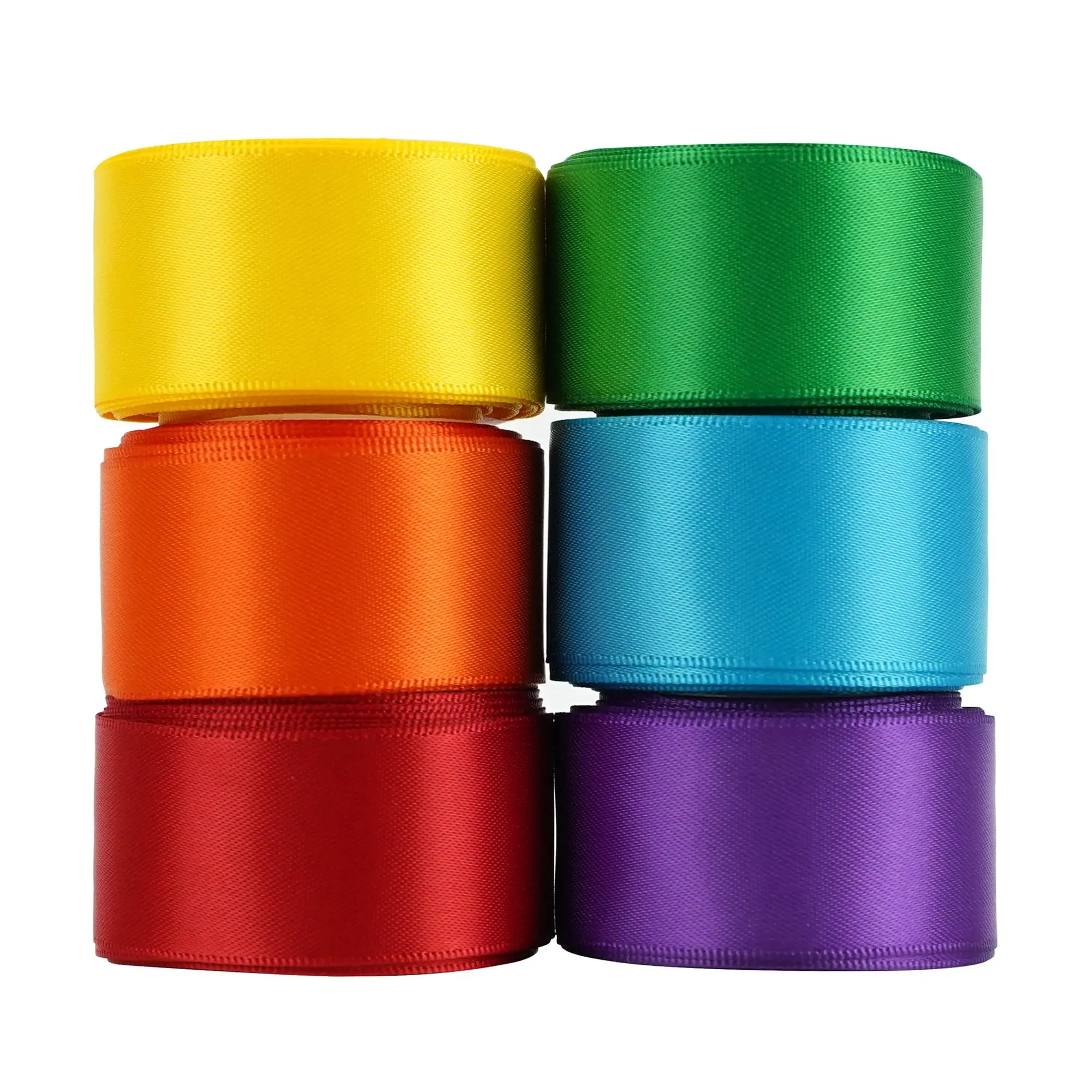 Ribbon Fabric Satin  Rainbow Ribbon Thin Satin Ribbon Rainbow Color for Crafts Bow Gift Wrapping  Decoration