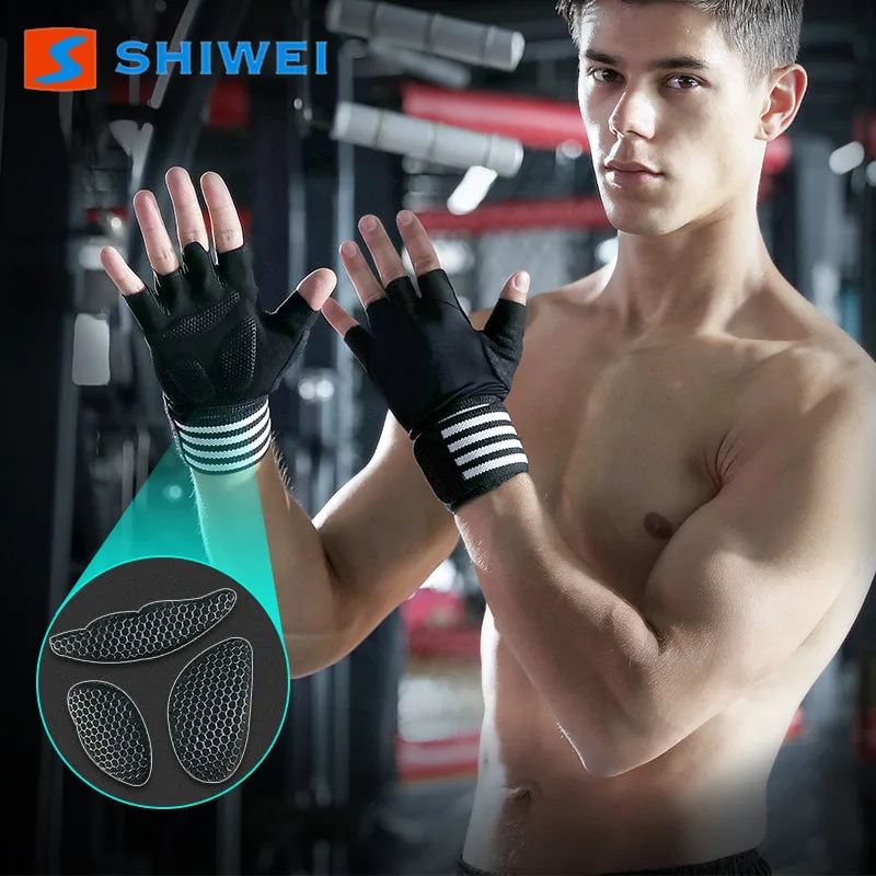  SHIWEI-886-3 # перчатки для тяжелой атлетики бодибилдинга фитнеса тренировок тренажерного