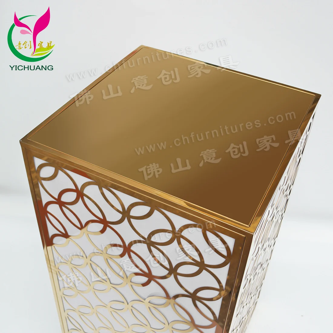 New Design Modern Table Legs Stainless Steel for Wedding Dining Room Furniture Home Furniture Metal Mirror Polish Gold 19.25KGS