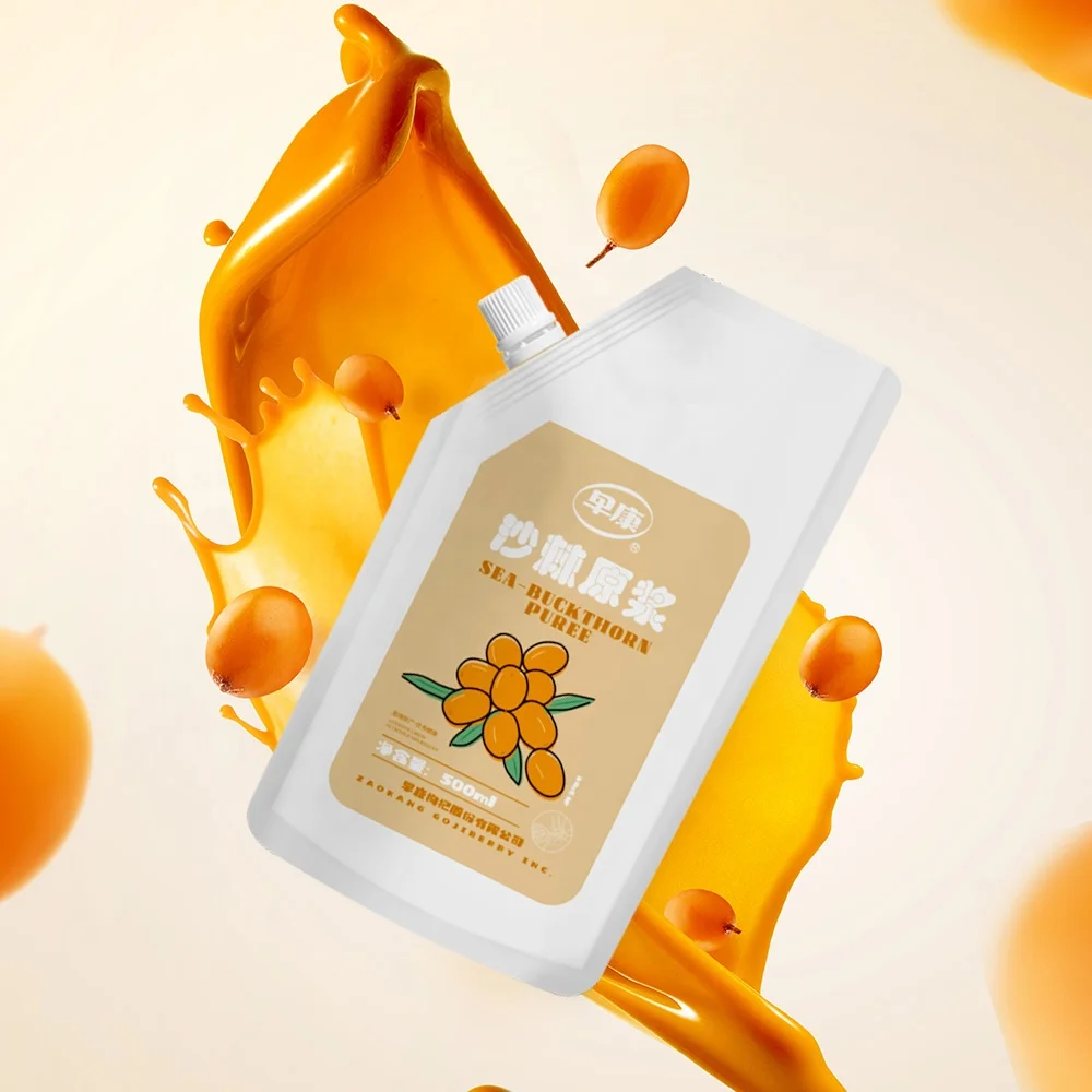 Pure Sea buckthorn juice concentrate bulk package 100% Pure Natural Sea Buckthorn Juice